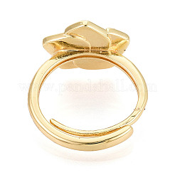 Flower Brass Shell Adjustable Rings Setting&nbsp;KK-T079-38G