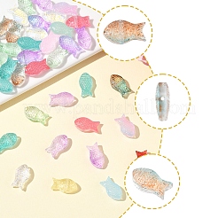 50Pcs Transparent Spray Painted Glass Beads&nbsp;GLAA-FS0002-06F