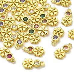 30Pcs Brass Micro Pave Cubic Zirconia Pendants&nbsp;ZIRC-CJ0001-18