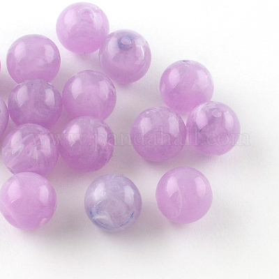 Round Imitation Gemstone Acrylic Beads&nbsp;X-OACR-R029-8mm-18-1