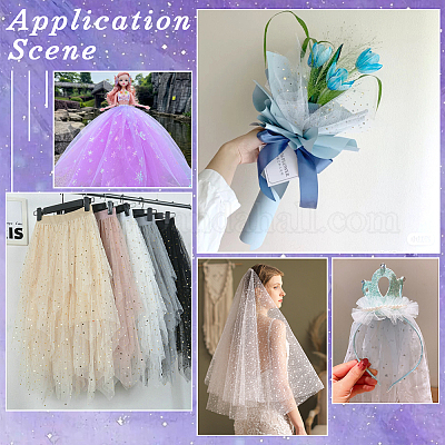 Wholesale Star & Moon Pattern Nylon Mesh Fabrics - Pandahall.com