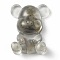 Resin Display Decorations, with Natural Labradorite Chips Inside, Bear, 53.5~53.8x41~41.5x17.5~21mm