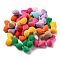 Flocky Acrylic Beads, Bowknot, Mixed Color, 15x30x14mm, Hole: 2.7mm