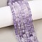 Natural Amethyst Beads Strands, Rectangle Heishi Beads, 4~4.5x4~4.5x1.5~2mm, Hole: 0.1mm, about 244~256pcs/strand, 16.14''~16.93''(41~43cm)