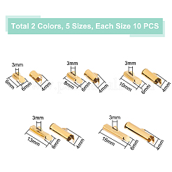 100Pcs 10 Styles 304 Stainless Steel Slide On End Clasp Tubes&nbsp;STAS-UN0049-39