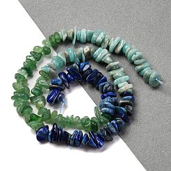 Natural Amazonite & Green Aventurine & Lapis Lazuli Beads Strands&nbsp;G-L610-A11-01