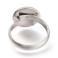304 Stainless Steel Pad Ring Settings&nbsp;STAS-XCP0001-15