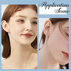 4 Pairs 2 Styles Simple Design 925 Sterling Silver Ear Studs&nbsp;STER-BBC0007-34