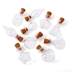10Pcs 10 Styles Mini High Borosilicate Glass Bottle Bead Containers&nbsp;BOTT-TA0001-01