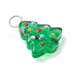 Handmade Bumpy Glass Enamel Pendants&nbsp;PALLOY-JF04469-02