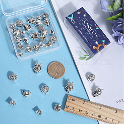 40Pcs 5 Style Tibetan Style Alloy Beads&nbsp;TIBEB-SC0001-25