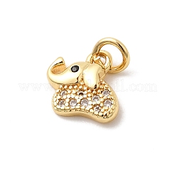 Brass Micro Pave Cubic Zirconia Pendants&nbsp;KK-Z135-04G-02