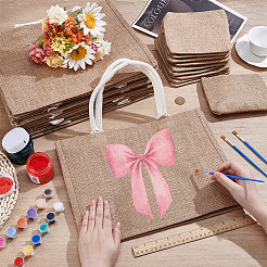 10Pcs Burlap Cloth Packing Tote Bags&nbsp;ABAG-WA0001-22