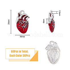 60Pcs 2 Style Tibetan Style Alloy Pendants&nbsp;FIND-DC0003-50