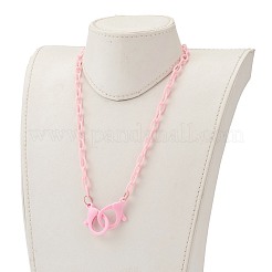 Personalized ABS Plastic Cable Chain Necklaces&nbsp;NJEW-JN03310-09