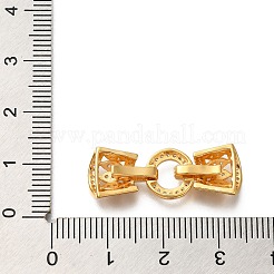 925 Sterling Silver Micro Pave Clear Cubic Zirconia Fold Over Clasps&nbsp;STER-M018-03G