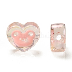 UV Plating Rainbow Iridescent Acrylic Enamel Beads&nbsp;OACR-G012-12C
