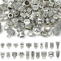 100Pcs 20 Styles Tibetan Style Alloy Tube Bails&nbsp;FIND-CJ0002-13
