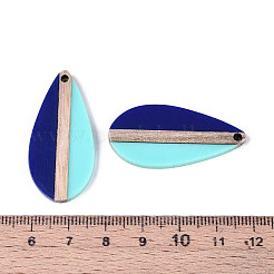 Opaque Resin & Wood Pendants&nbsp;RESI-T057-72A