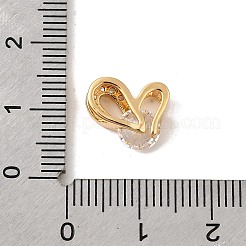 Brass Pave Clear Cubic Zirconia Beads&nbsp;KK-P340-59G