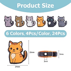 6 Colors Plastic Beads&nbsp;FIND-HS0001-05