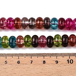 Baking Paint Transparent Glass Beads Strands&nbsp;DGLA-N005-12E
