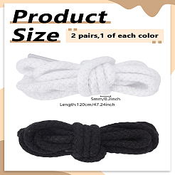 4Pcs 2 Colors Polyester Shoelaces&nbsp;FIND-LP0008-88