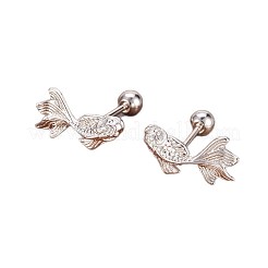Brass Stud Earrings for Women&nbsp;WGD599F-01