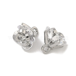 Brass Micro Pave Cubic Zirconia Charms&nbsp;KK-B166-06P