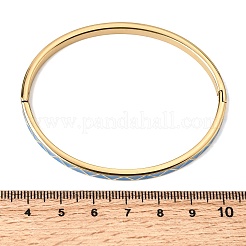 304 Stainless Steel Enamel Bangles&nbsp;BJEW-D408-33G