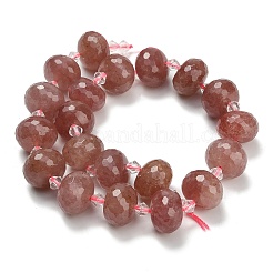 Natural Strawberry Quartz Beads Strands&nbsp;G-L642-I07-18x13mm