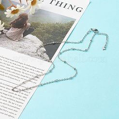 Tarnish Resistant 304 Stainless Steel Satellite Chains Necklace&nbsp;NJEW-JN03594-01