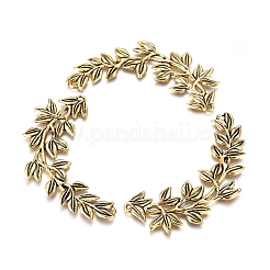 Tibetan Style Alloy Olive Branch Links connectors&nbsp;PALLOY-J082-04AG