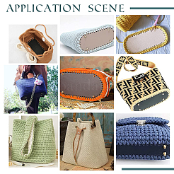 8Pcs 4 Colors 2 Style PU Leather Knitting Crochet Bags Bottom&nbsp;FIND-PH0004-67