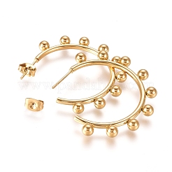 304 Stainless Steel Stud Earrings&nbsp;X-EJEW-E258-07A-G