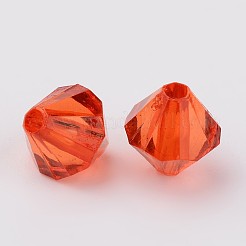 Faceted Bicone Transparent Acrylic Beads&nbsp;X-DBB4mm-84