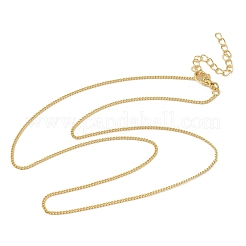 1.2MM Brass Curb Chain Necklaces for Women&nbsp;NJEW-K271-03G