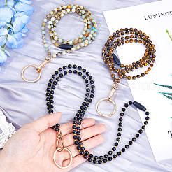 Natural Gemstone Name Card Straps&nbsp;HJEW-FH00039