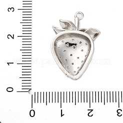 Brass Micro Pave Cubic Zirconia Pendants&nbsp;KK-F895-17C-P