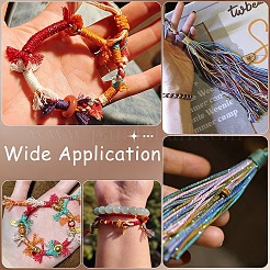 6Rolls 6 Colors 35M Segment Dyed Macrame Cotton Cord&nbsp;OCOR-YW0001-28