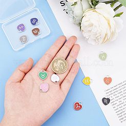 12Pcs 12 Style 304 Stainless Steel Enamel Pendants&nbsp;STAS-NB0001-30