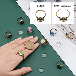 DIY Half Round Adjustable Ring Making Kit&nbsp;DIY-SC0019-86
