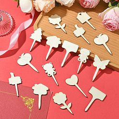 60Pcs 12 Styles Wood Pieces&nbsp;WOOD-CJ0002-05