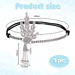 1Pc Zinc Alloy Rhinestone Headbands&nbsp;OHAR-HY0001-03P