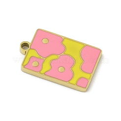 304 Stainless Steel Enamel Pendants&nbsp;STAS-U039-10G