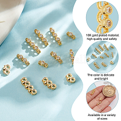 12Pcs 3 Styles Rack Plating Brass Pave Clear Cubic Zirconia Spacer Bars&nbsp;KK-GO0002-11