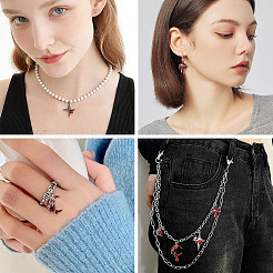24Pcs 6 Styles Alloy Resin Pendants&nbsp;FIND-TA0009-58