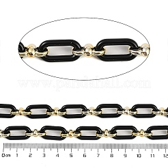 Rack Plating Acrylic & CCB Plastic Chain&nbsp;CHAC-H001-01G