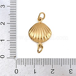 304 Stainless Steel Shell Shaped Connector Charms&nbsp;STAS-P407-03B-G