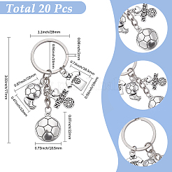 20Pcs Alloy Keychains&nbsp;KEYC-SC00046